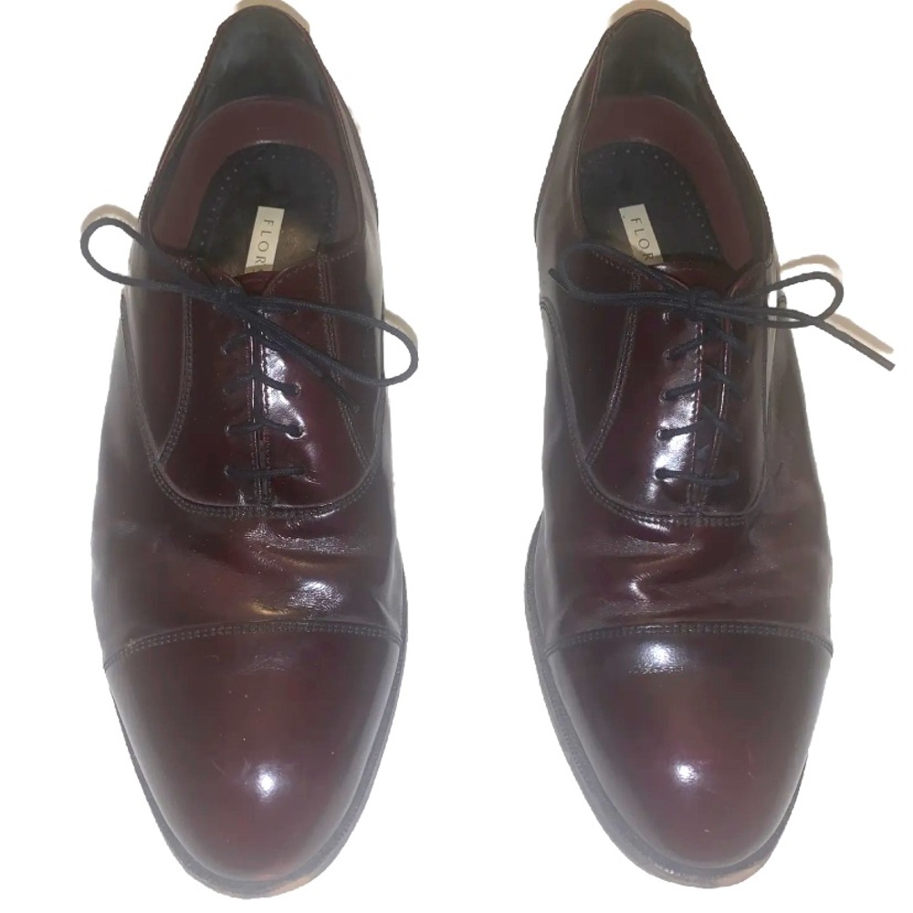 Mens FLORSHEIM SHOES size 10.5 Brown leather cap toe lace up oxford